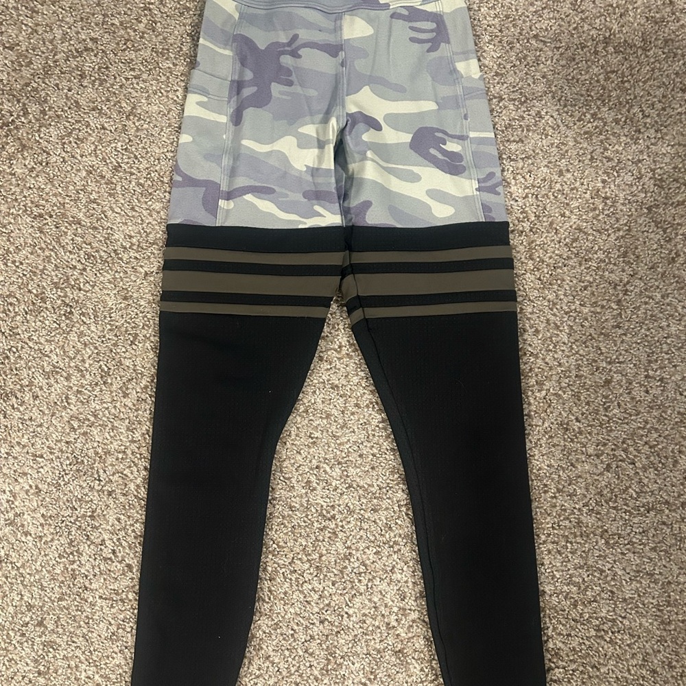 Bombshell Sportswear Camouflage and Black Leggings